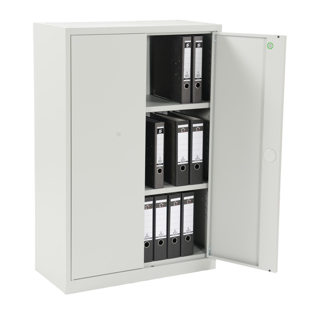 N° de l'image du produit 4 : Armoire universelle avec serrure à cylindre à pêne tournant, 3 hauteurs de classeur, HxlxP 1 200 x 800 x 380 mm