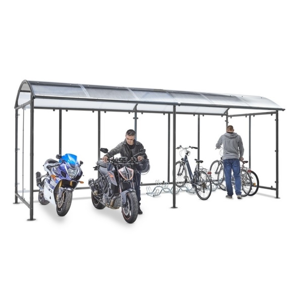 Produktabbildung Nr. 2: MOTTEZ Fahrradüberdachung zur Befestigung auf dem Basisunterstand