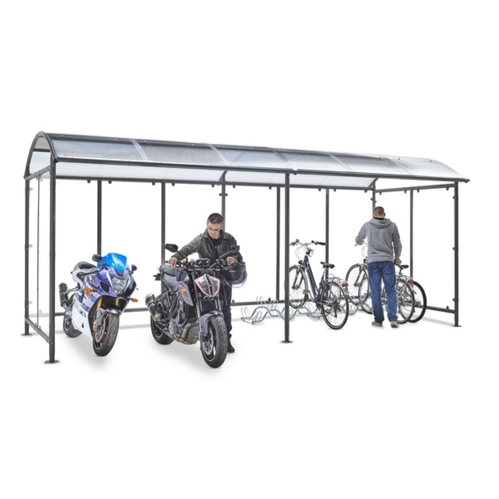 Produktabbildung Nr. 2: MOTTEZ Fahrradüberdachung zur Befestigung auf dem Basisunterstand