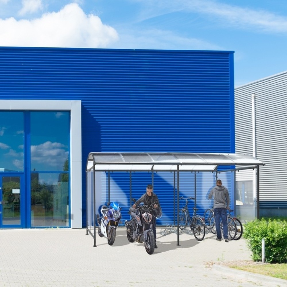 Produktabbildung Nr. 6: MOTTEZ Fahrradüberdachung zur Befestigung auf dem Basisunterstand