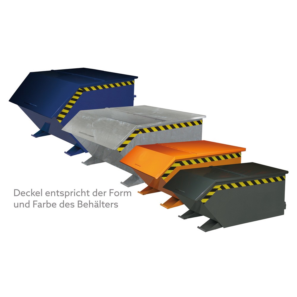 Produktabbildung: Deckel für Eichinger® Klappbodenbehälter in konischer Ausführung, Volumen 0,5 m³