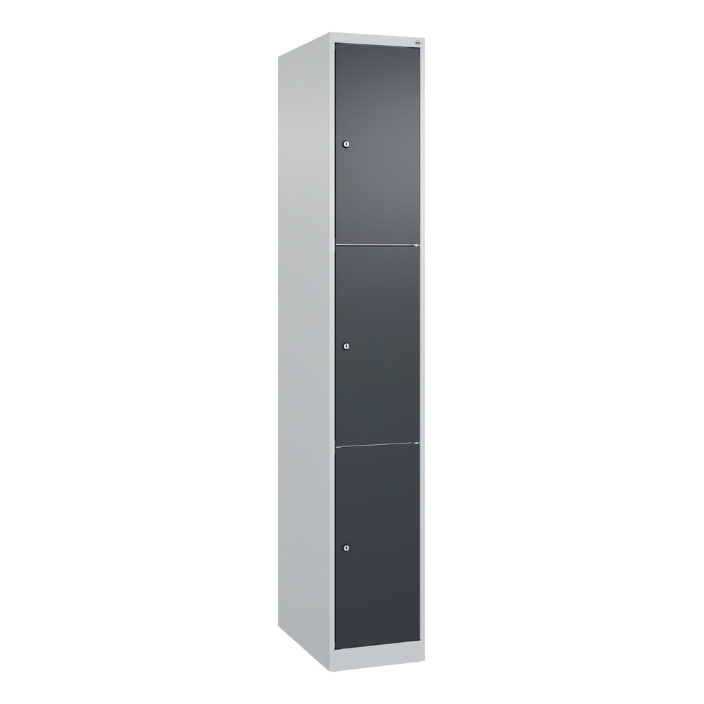 Produktabbildung Nr. 9: C+P Schließfachschrank Classic PLUS, 1 Abteil, HxBxT 1.850 x 300 x 500 mm, lichtgrau, anthrazitgrau, 3 Fächer, Zylinderschloss