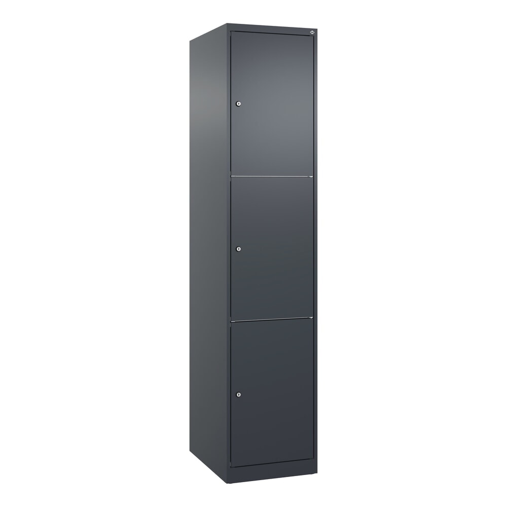Produktabbildung Nr. 9: C+P Schließfachschrank Classic PLUS, 1 Abteil, HxBxT 1.850 x 400 x 500 mm, anthrazitgrau, anthrazitgrau, 3 Fächer, Zylinderschloss