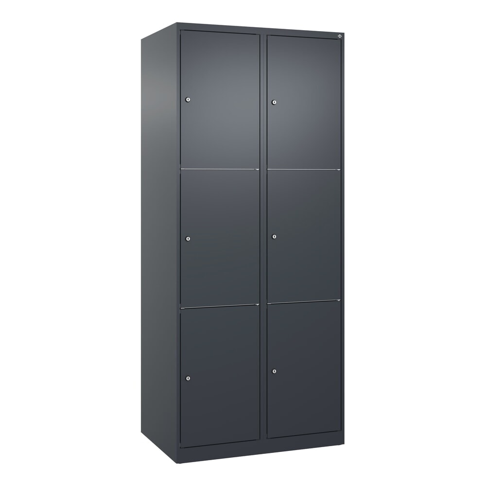 Produktabbildung Nr. 9: C+P Schließfachschrank Classic PLUS, 2 Abteile, HxBxT 1.850 x 800 x 500 mm, anthrazitgrau, anthrazitgrau, 6 Fächer, Zylinderschloss