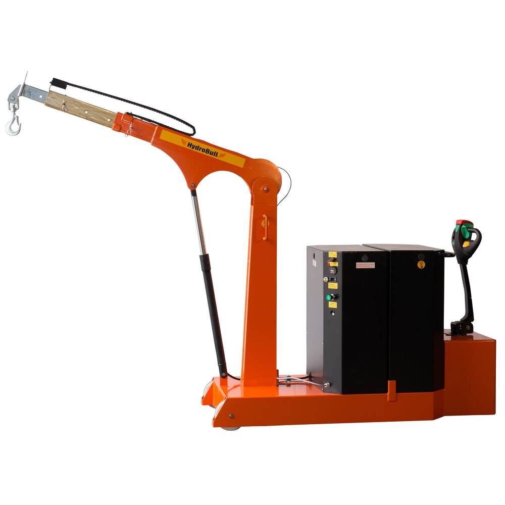 Produktabbildung: HydroBull® elektrischer Gegengewichts-Werkstattkran, Tragkraft max. 1.000 kg, elektrischer Fahrantrieb