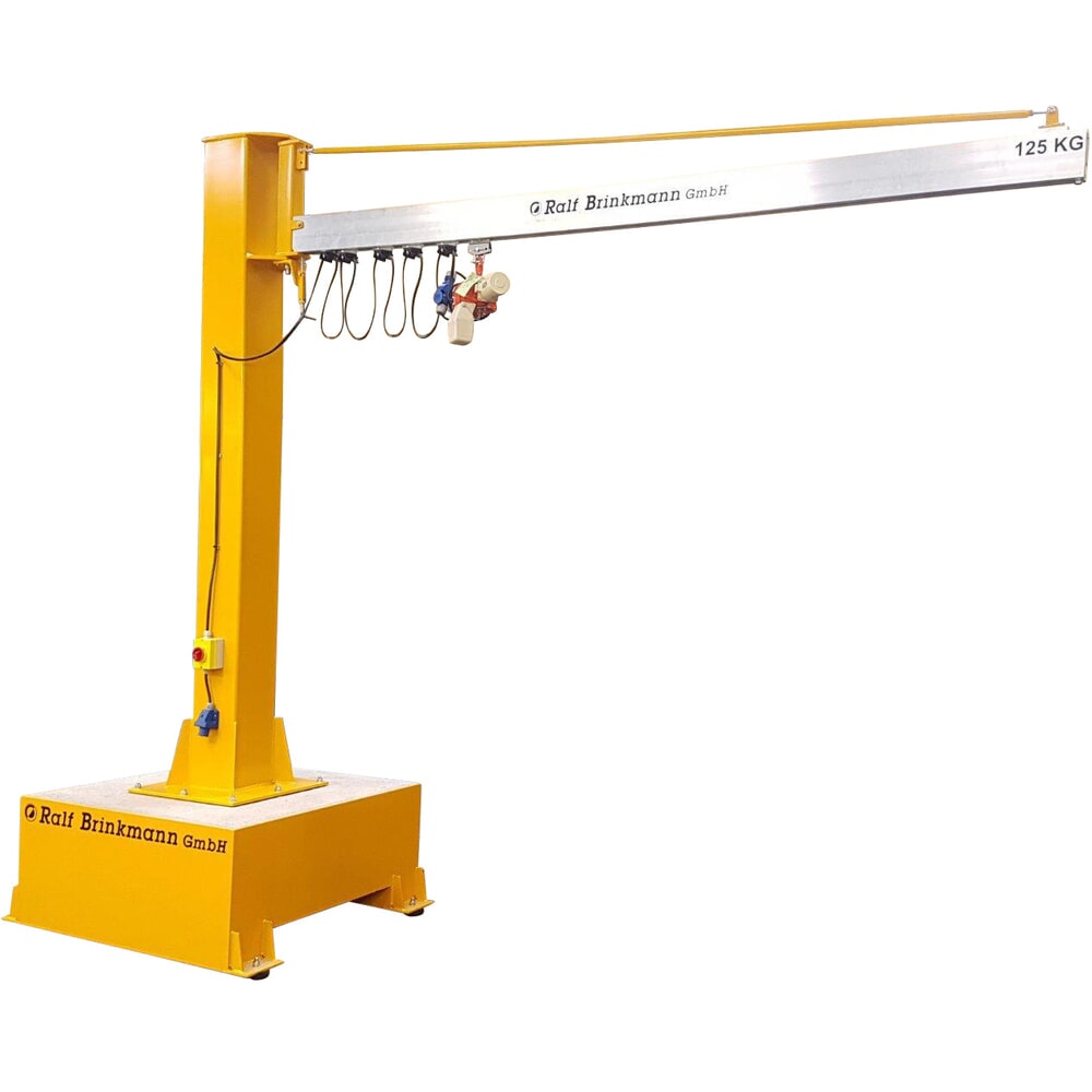 Produktabbildung Nr. 1: Brinkmann mobiler Säulenschwenkkran mit Aluminium Ausleger, ABUS Kettenzug, Tragfähigkeit 125 kg, Ausladung 2 m