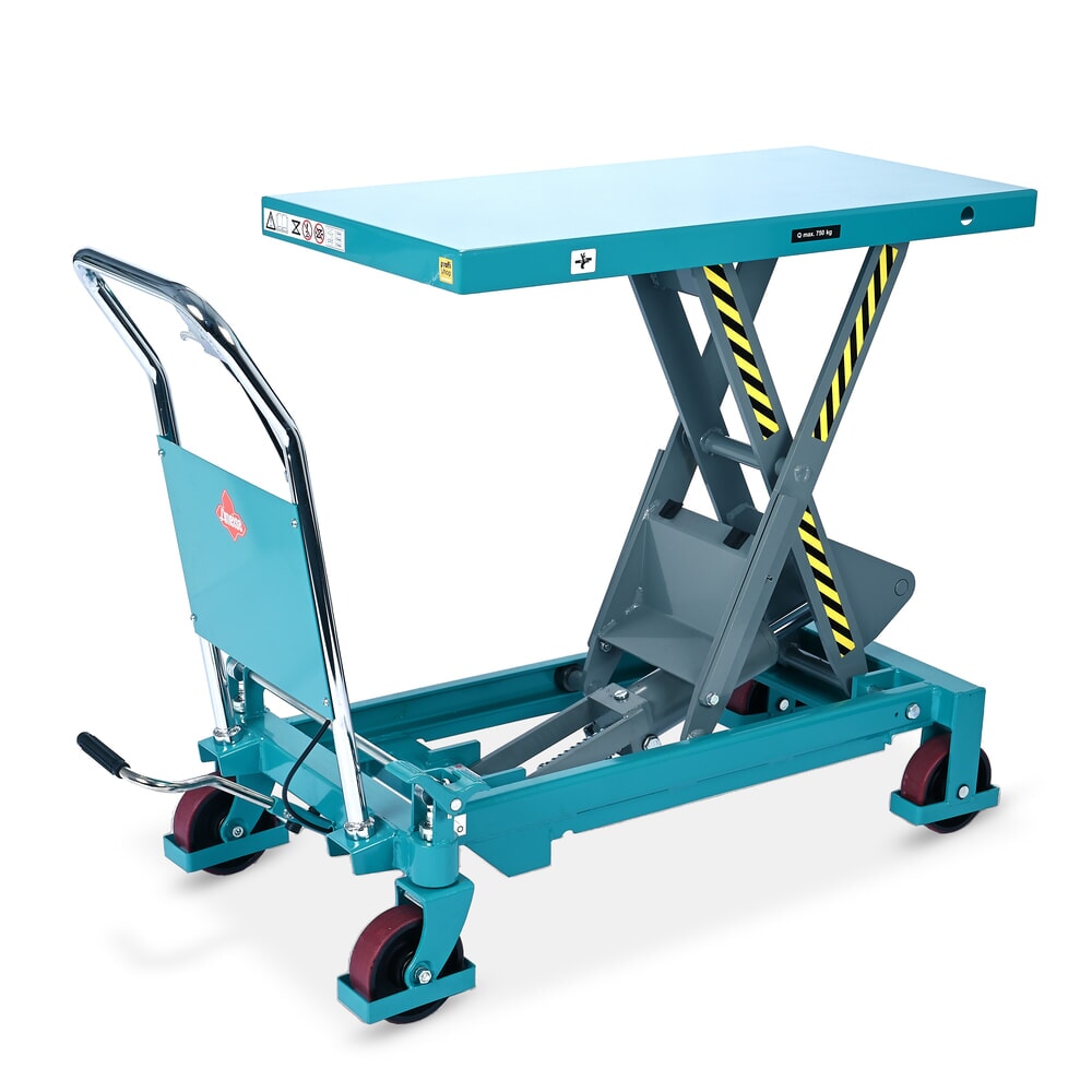 Produktabbildung: Scheren-Hubtischwagen Ameise® LTT 0.75 mit Einfach-Schere, fester Bügel, Tragkraft 750 kg, Plattform à 1.000 x 510 mm