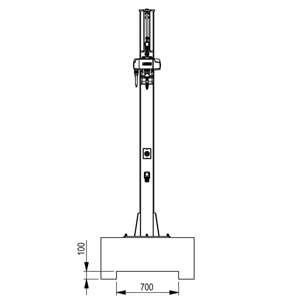 Produktabbildung Nr. 5: Brinkmann mobiler Säulenschwenkkran mit Aluminium Ausleger, ABUS Kettenzug, Tragfähigkeit 125 kg, Ausladung 3 m