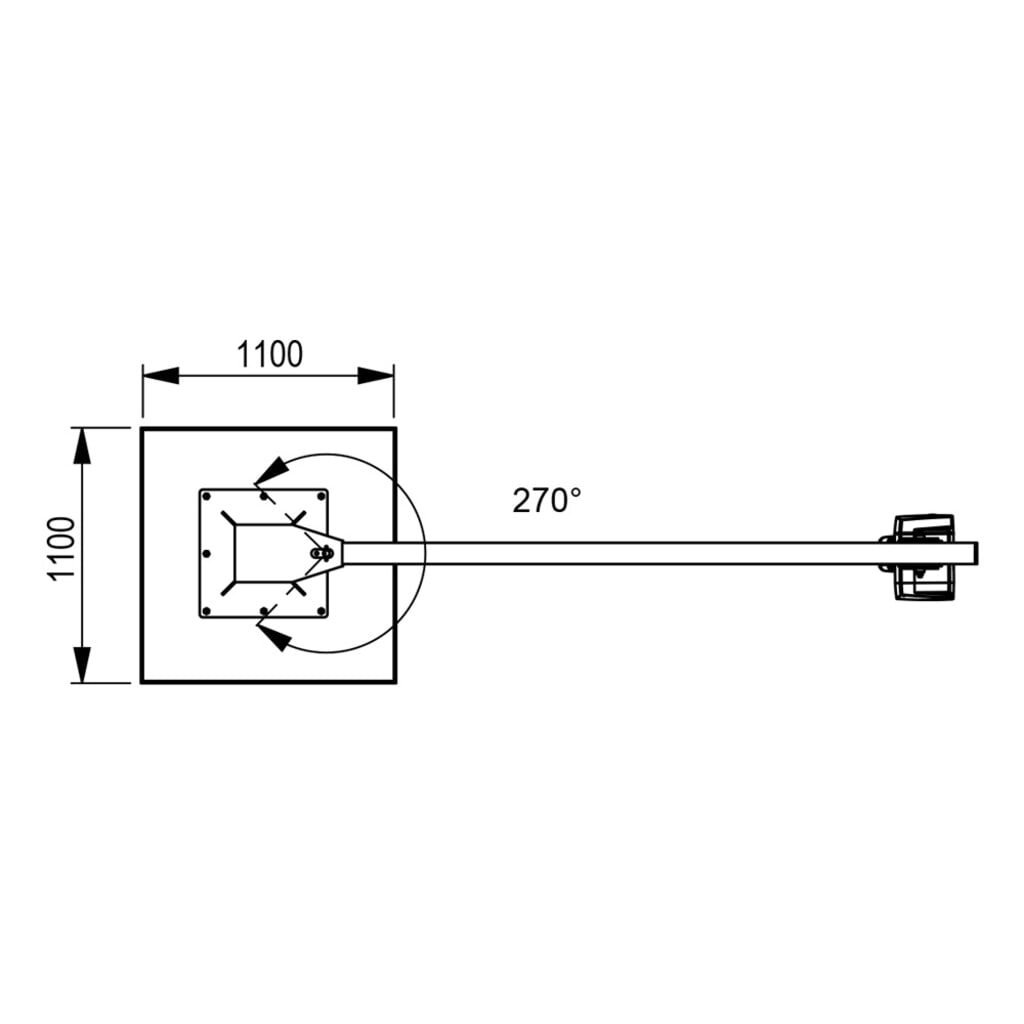 Brinkmann mobiler Säulenschwenkkran mit Stahl Ausleger, ABUS Kettenzug, Tragfähigkeit 160 kg, Ausladung 2 m Produktabbildung Nr. 5: Brinkmann mobiler Säulenschwenkkran mit Stahl Ausleger, ABUS Kettenzug, Tragfähigkeit 160 kg, Ausladung 2 m