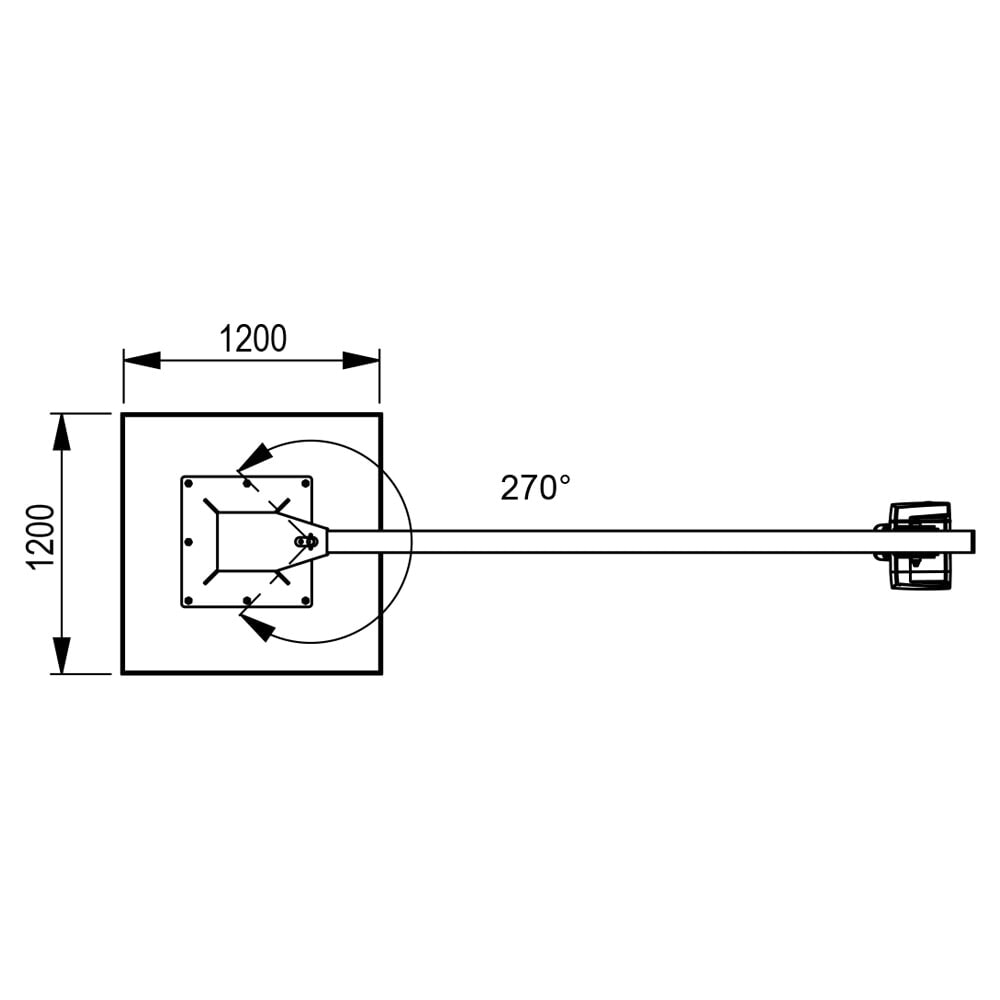 Produktabbildung Nr. 5: Brinkmann mobiler Säulenschwenkkran mit Aluminium Ausleger, ABUS Kettenzug, Tragfähigkeit 250 kg, Ausladung 2 m
