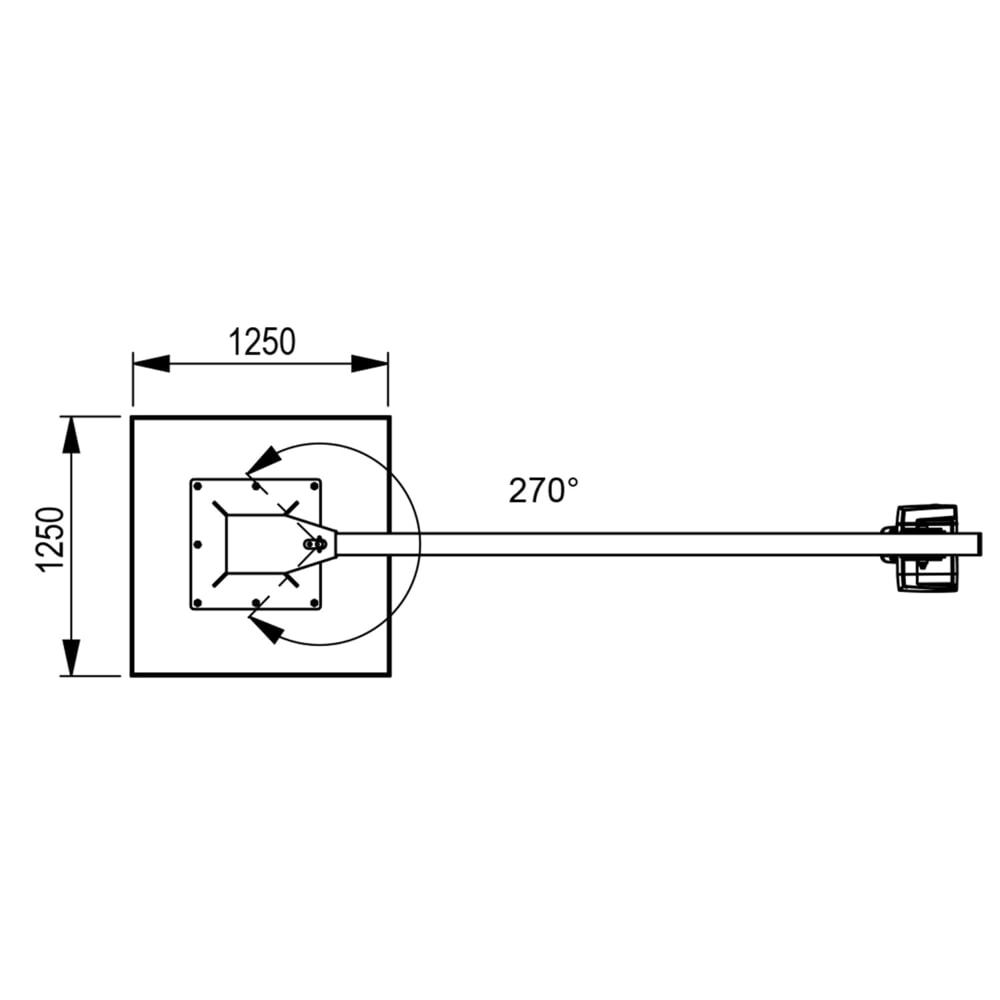Produktabbildung Nr. 5: Brinkmann mobiler Säulenschwenkkran mit Aluminium Ausleger, ABUS Kettenzug, Tragfähigkeit 250 kg, Ausladung 3 m
