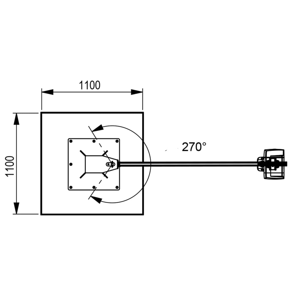 Brinkmann mobiler Säulenschwenkkran mit Aluminium Ausleger, ABUS Kettenzug, Tragfähigkeit 125 kg, Ausladung 2 m Produktabbildung Nr. 5: Brinkmann mobiler Säulenschwenkkran mit Aluminium Ausleger, ABUS Kettenzug, Tragfähigkeit 125 kg, Ausladung 2 m