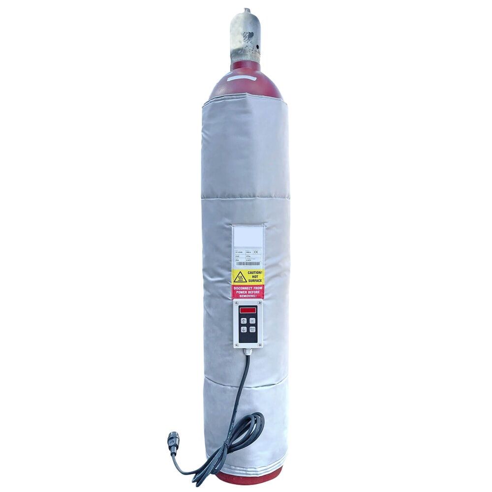Produktabbildung: Kuhlmann Heizmanschette für Gasflaschen (79 l), 230 V, 411 W, mit digitalem Temperaturregler 0 - 40 ºC