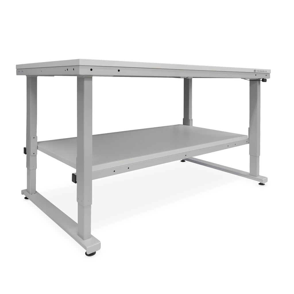 HEMMDAL Elektrisch höhenverstellbarer Packtisch ERGO 4, Grundtisch, Tragfähigkeit 300 kg, HxBxT 720-1.220 x 1.600 x 900 mm Produktabbildung Nr. 6: HEMMDAL Elektrisch höhenverstellbarer Packtisch ERGO 4, Grundtisch, Tragfähigkeit 300 kg, HxBxT 720-1.220 x 1.600 x 900 mm