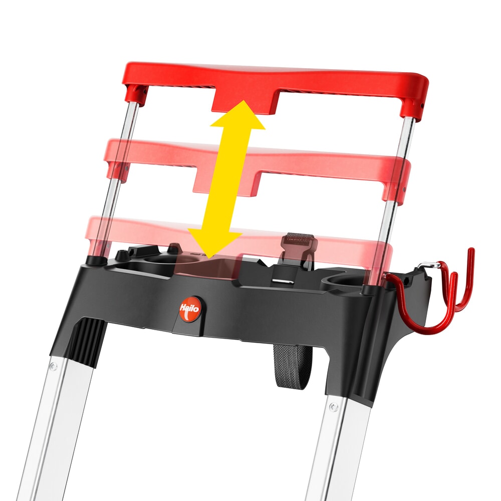 Produktabbildung Nr. 5: Hailo Stufen-Stehleiter L100 TopLine, Standhöhe 1,07 m