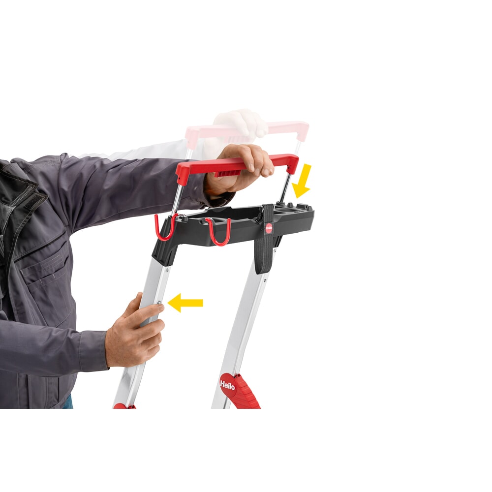 Produktabbildung Nr. 6: Hailo Stufen-Stehleiter L100 TopLine, Standhöhe 1,07 m