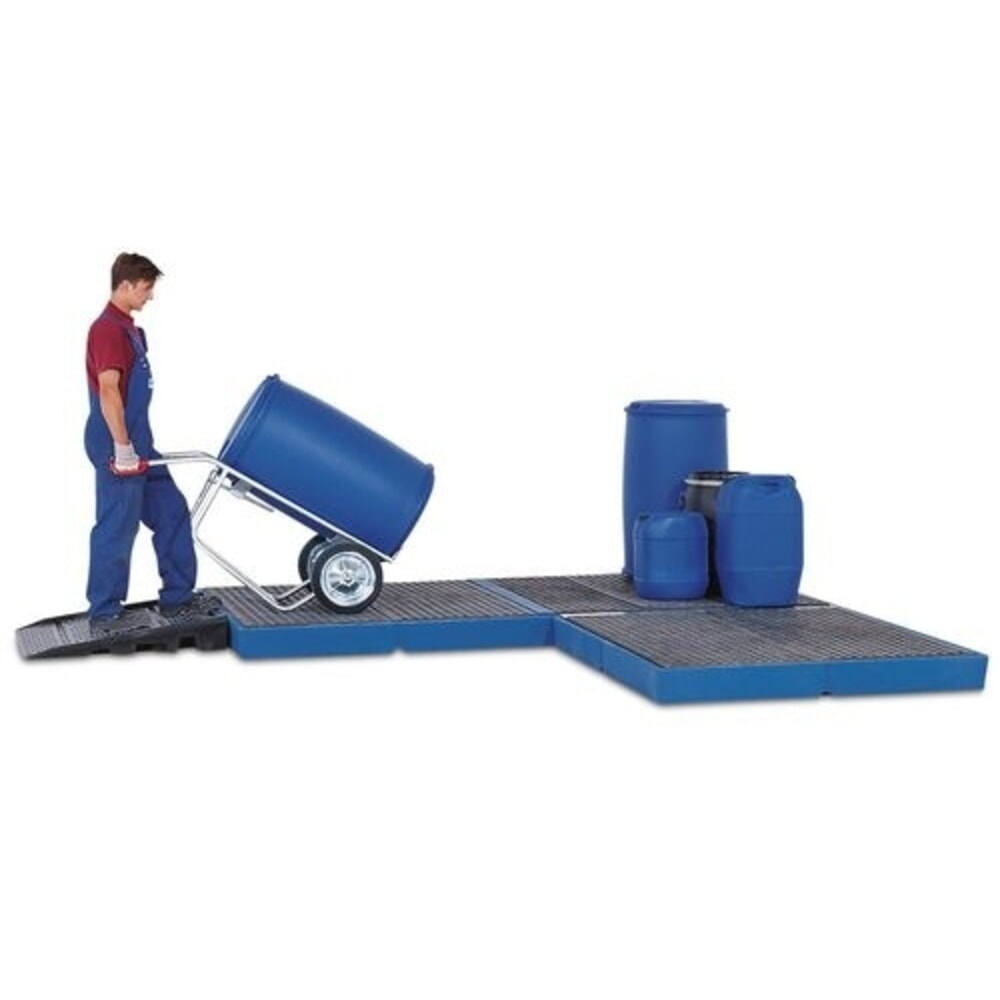 Produktabbildung Nr. 2: Denios Boden-Auffangwanne classic-line aus PE Einzelelement, mit PE-Gitterrost, HxBxT 150 x 1500 x 1500 mm