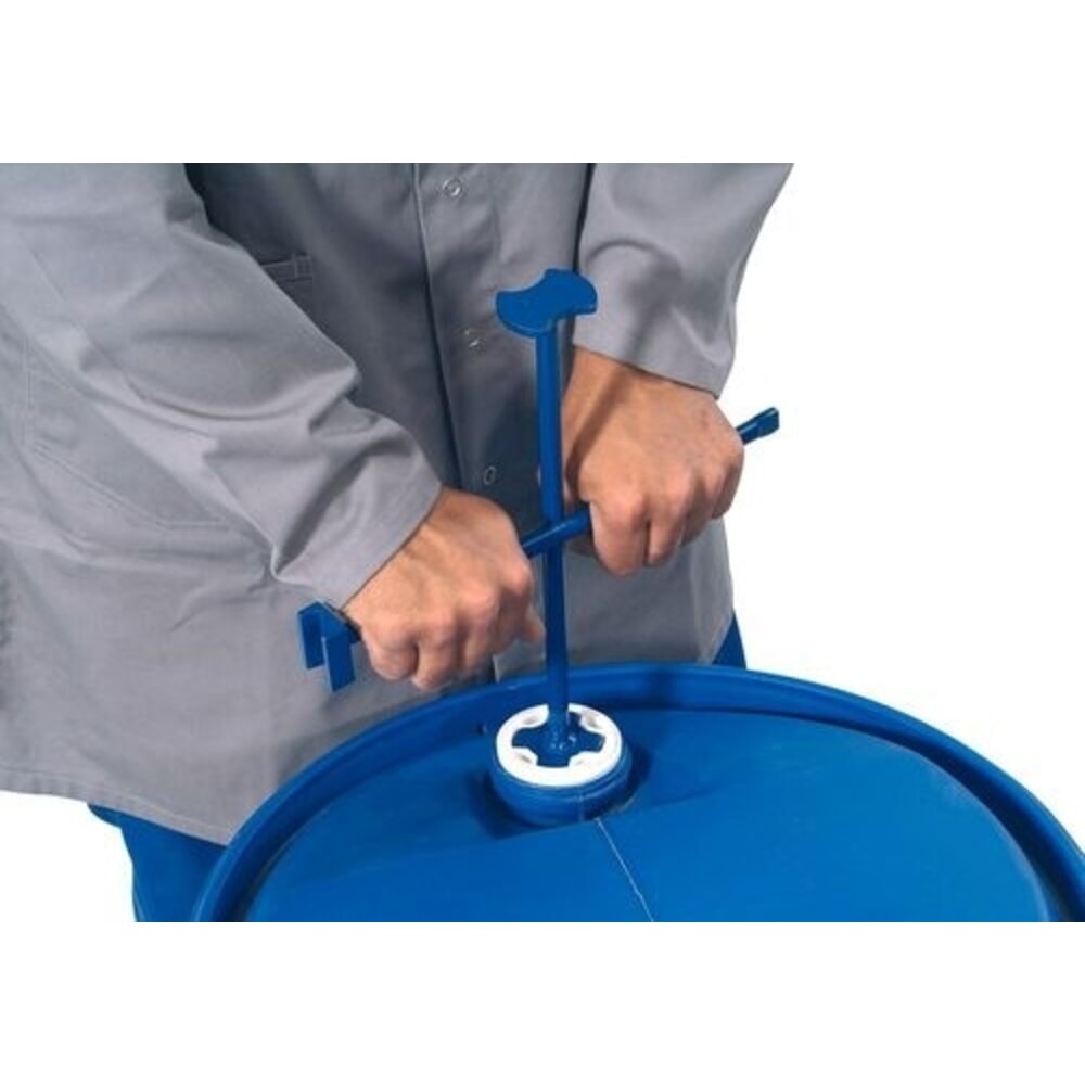 Produktabbildung: Denios Kreuz-Fassschlüssel, Stahl, lackiert, zum Öffnen der gängigsten Fassverschlüsse