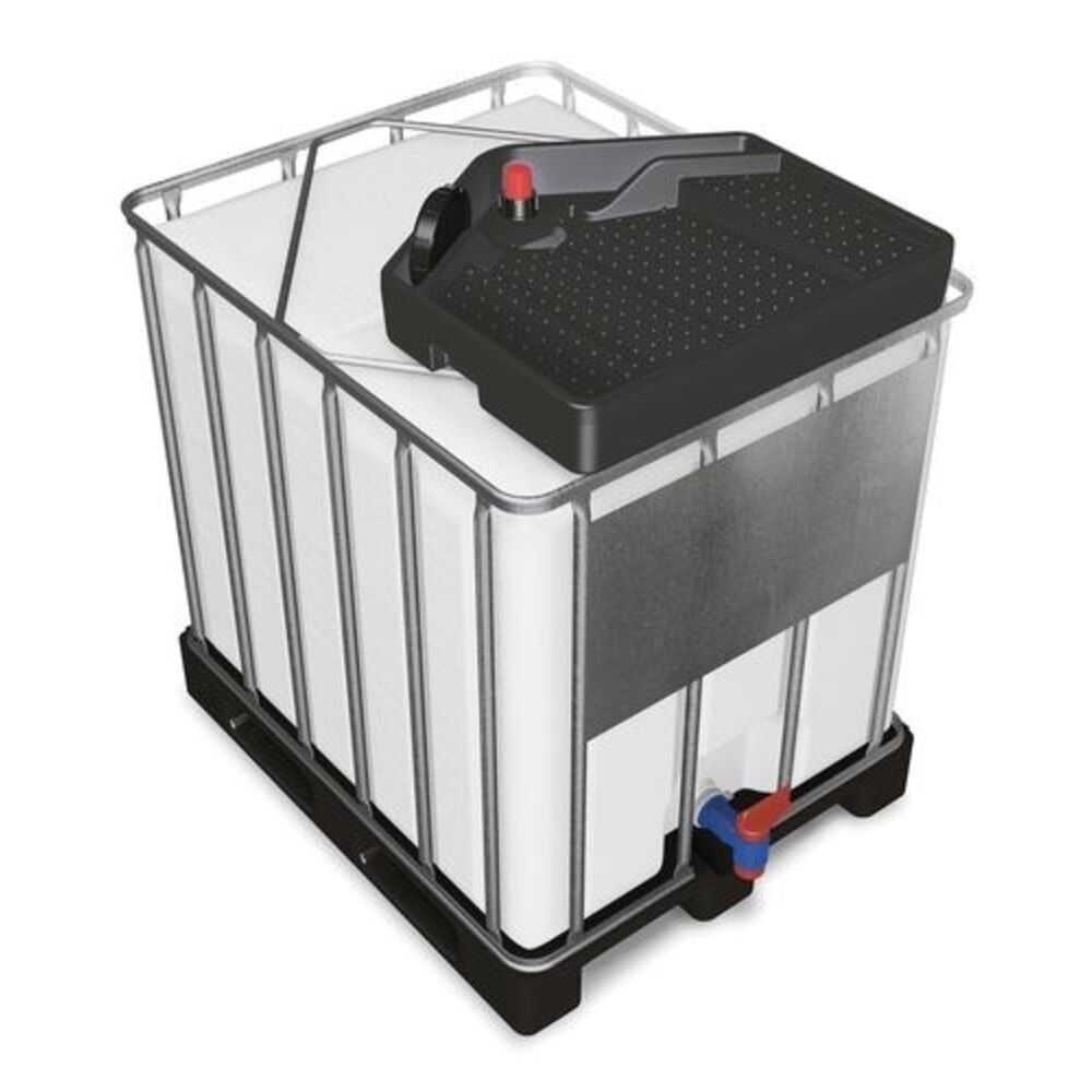 Produktabbildung: Denios Fasstrichter für IBC FALCON aus PE, 15 l, eckig, Ablauföffnung Ø 145 mm