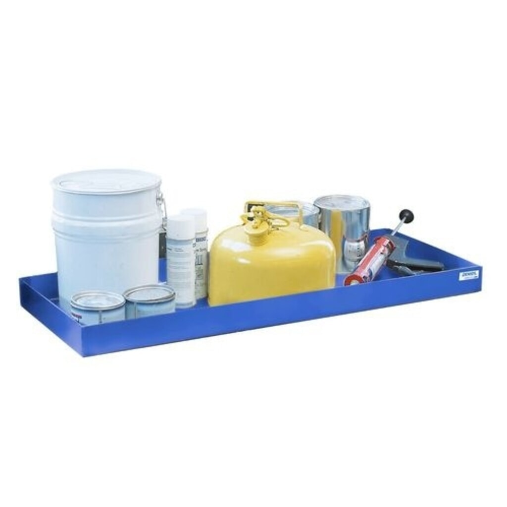 Denios Kleingebinde-Auffangwanne classic-line aus Stahl, pulverbeschichtet, Auffangvolumen 20 l, HxBxT 75 x 987 x 400 mm Produktabbildung: Denios Kleingebinde-Auffangwanne classic-line aus Stahl, pulverbeschichtet, Auffangvolumen 20 l, HxBxT 75 x 987 x 400 mm