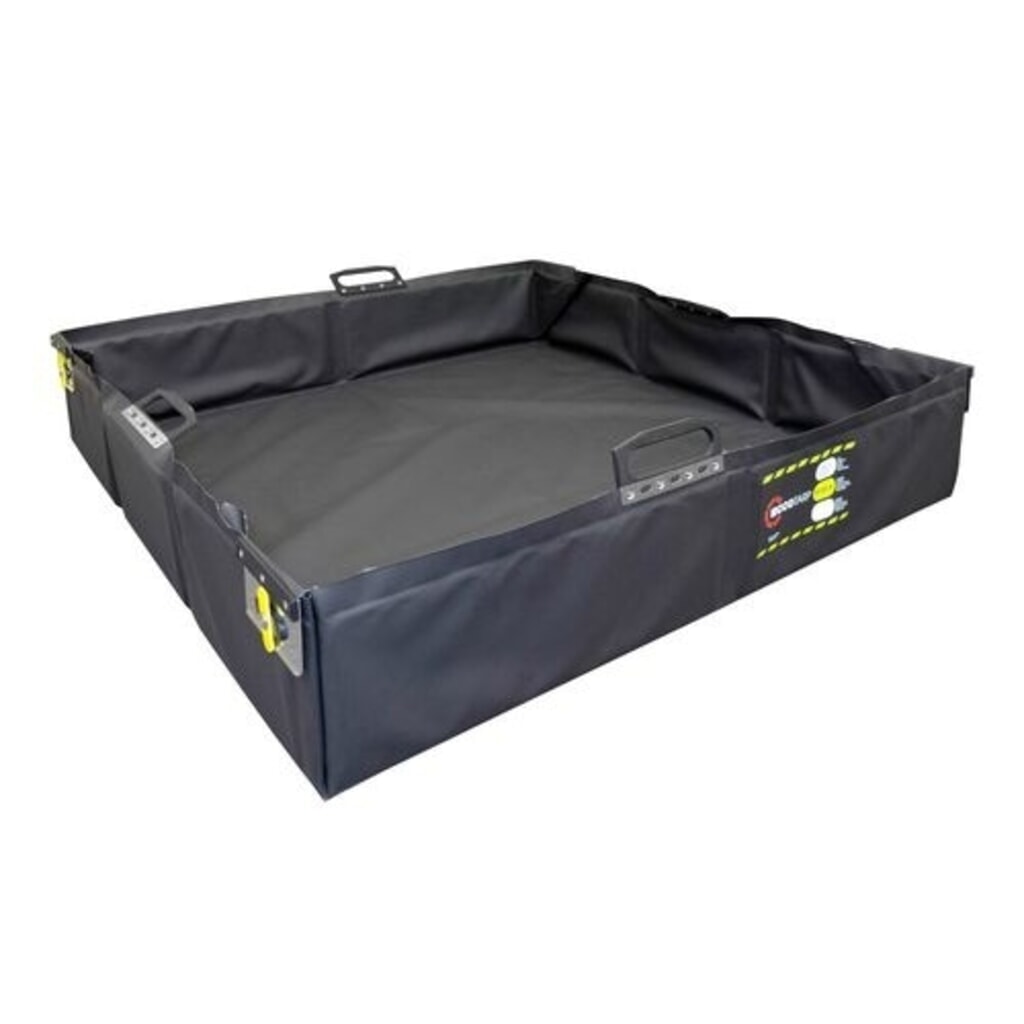 Produktabbildung: Denios Faltbare Mehrweg-Auffangwanne aus Kunststoff, antistatisch, Auffangvolumen 175 l, HxBxT 200 x 1000 x 1000 mm