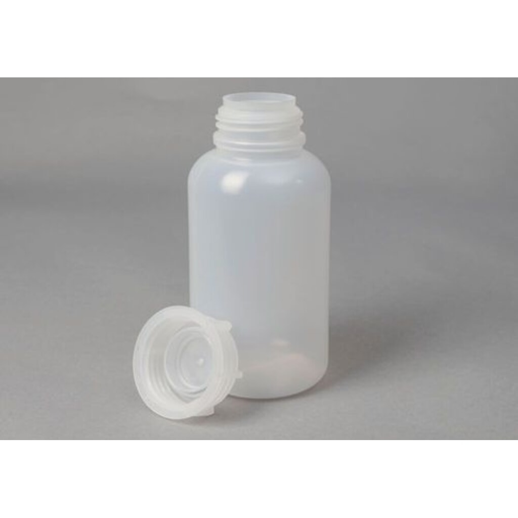 Produktabbildung: Denios Weithalsflaschen aus LDPE, rund, natur-transparent, 1500 ml, 6 Stück