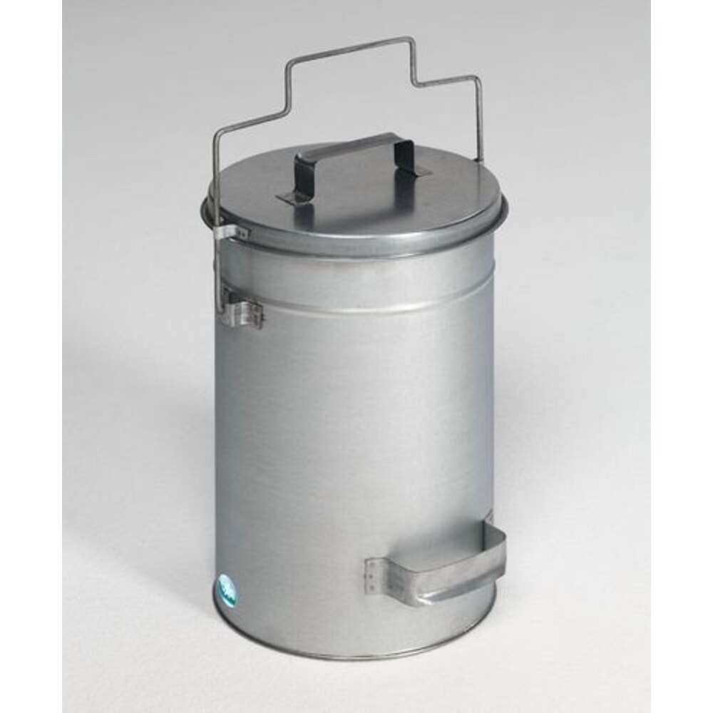 Produktabbildung: Denios Sicherheitsabfallbehälter mit Deckel, verzinkt, 15 l Volumen