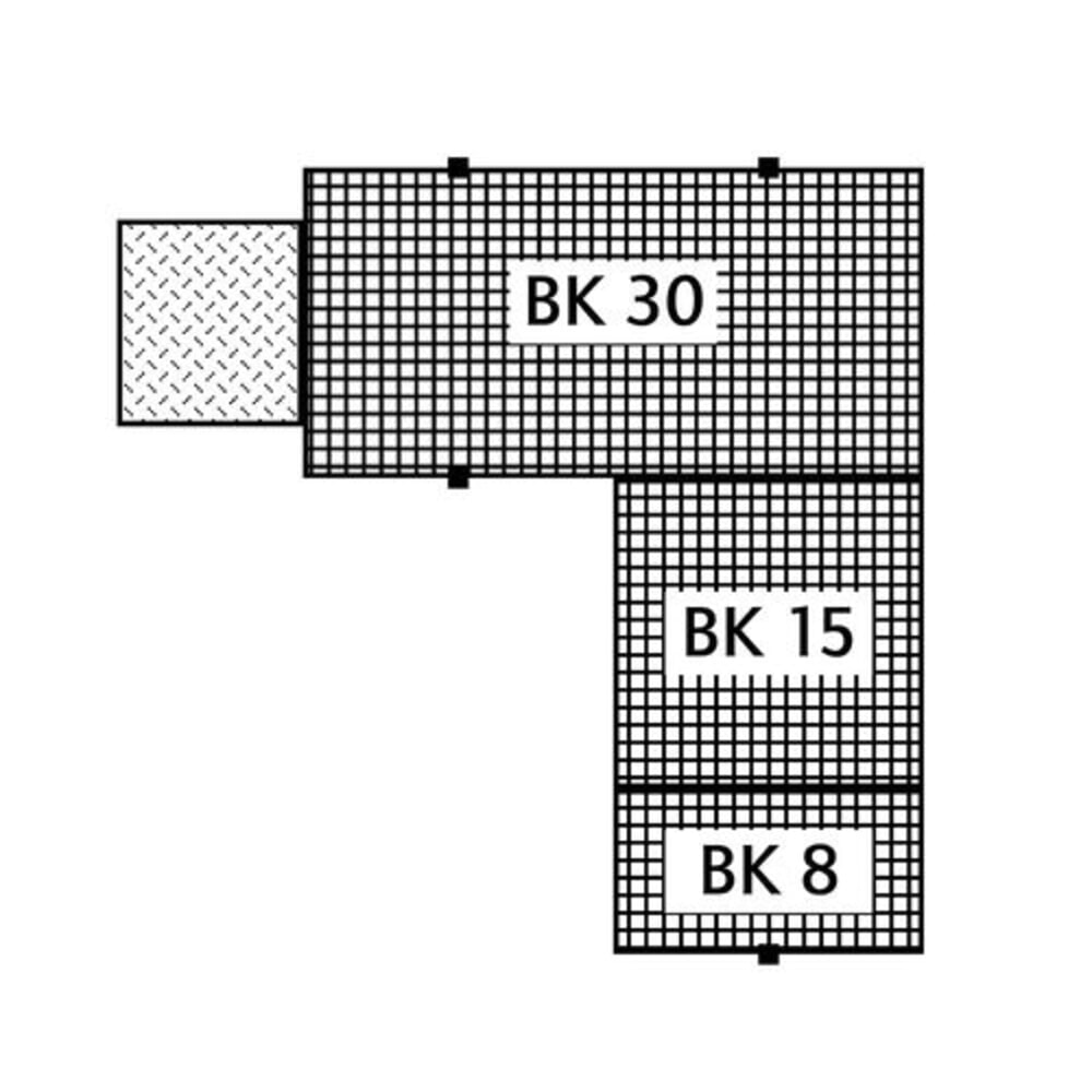 Produktabbildung Nr. 3: Denios Boden-Auffangwanne classic-line aus PE Einzelelement, mit PE-Gitterrost, HxBxT 150 x 1500 x 1500 mm