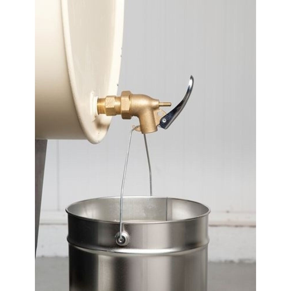 Produktabbildung Nr. 2: Denios selbstschließender Messingzapfhahn für Stahlfässer, Gewinde-Ø 3/4 Zoll, für nicht-korrosive Flüssigkeiten