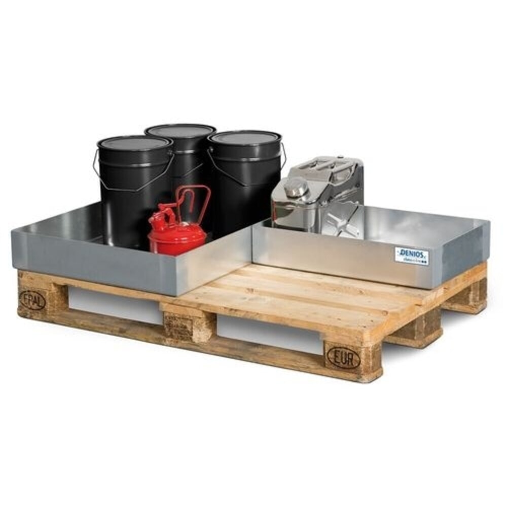 Produktabbildung Nr. 2: Denios Kleingebinde-Auffangwanne classic-line aus Stahl, verzinkt, Auffangvolumen 20 l, HxBxT 120 x 400 x 600 mm