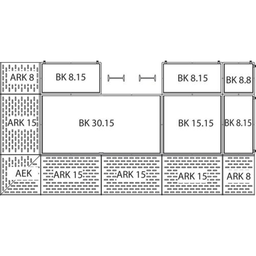 Produktabbildung Nr. 2: Denios Boden-Auffangwanne classic-line aus PE Einzelelement, mit verz. Gitterrost, HxBxT 150 x 790 x 790 mm