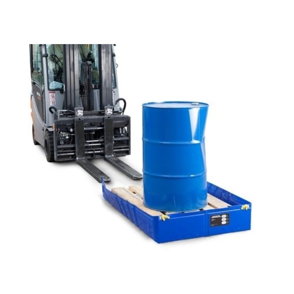 N° de l'image du produit 4 : Denios bac de rétention réutilisable pliable en plastique, volume de 300 l, H x l x P 225 x 1240 x 1240 mm