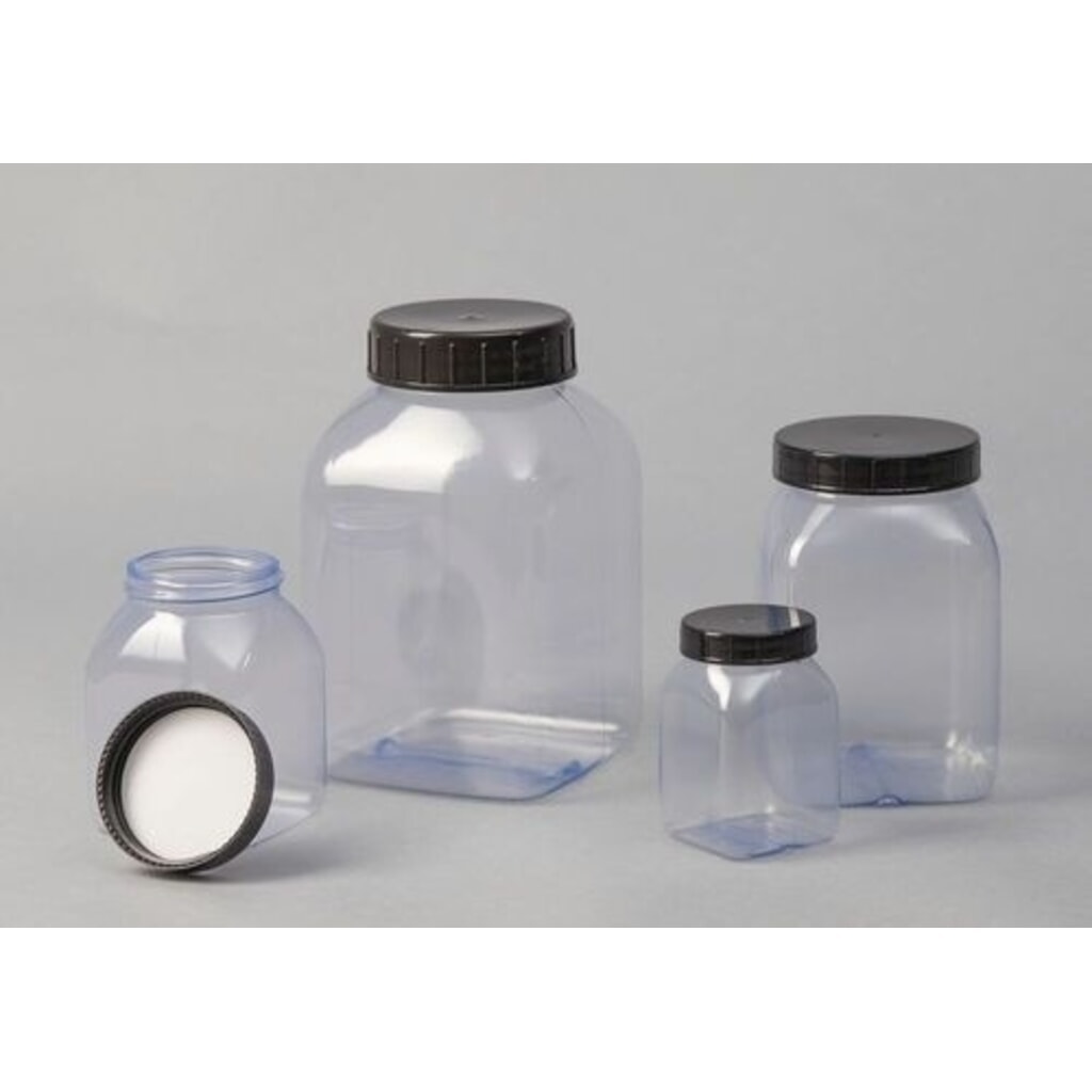 Produktabbildung Nr. 4: Denios Weithalsflaschen aus PVC, eckig, natur-transparent, 2000 ml, 6 Stück