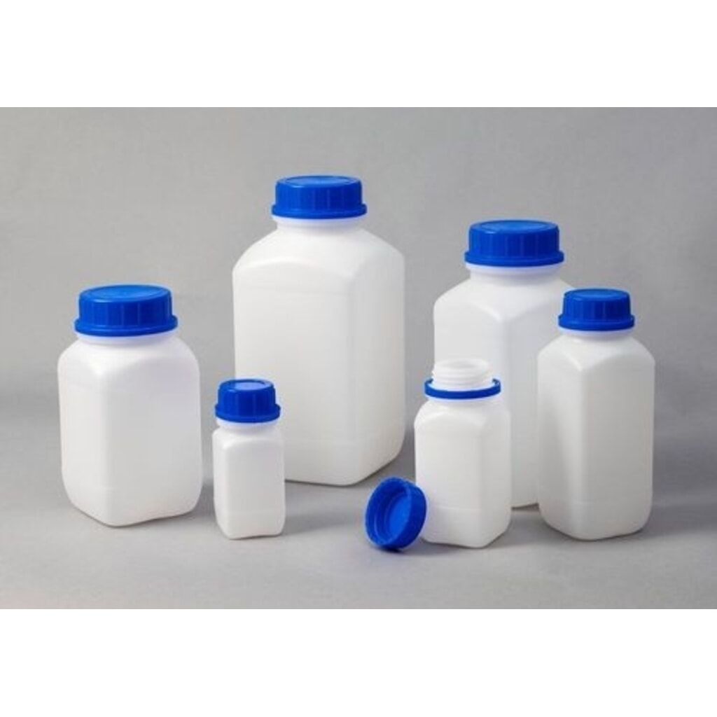 Denios Weithalsflaschen aus HDPE, eckig, natur-transparent, 1500 ml, UN, 6 Stück Produktabbildung Nr. 3: Denios Weithalsflaschen aus HDPE, eckig, natur-transparent, 1500 ml, UN, 6 Stück