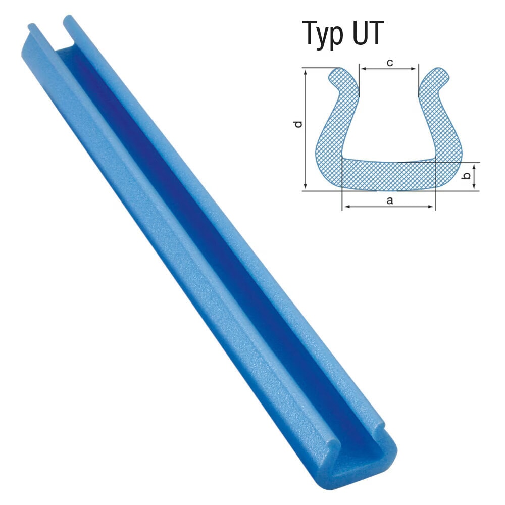Produktabbildung: Schaumpolsterprofile, 2000 x 35 x 24 mm, 9 mm, U-Tulip 15, 1 VE = 320 Stk