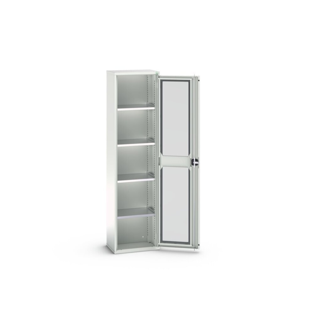 bott verso Flügeltürschrank mit Sichtfenster, mit 4 Fachböden, BxTxH: 525 x 350 x 2000 mm Produktabbildung Nr. 3: bott verso Flügeltürschrank mit Sichtfenster, mit 4 Fachböden, BxTxH: 525 x 350 x 2000 mm