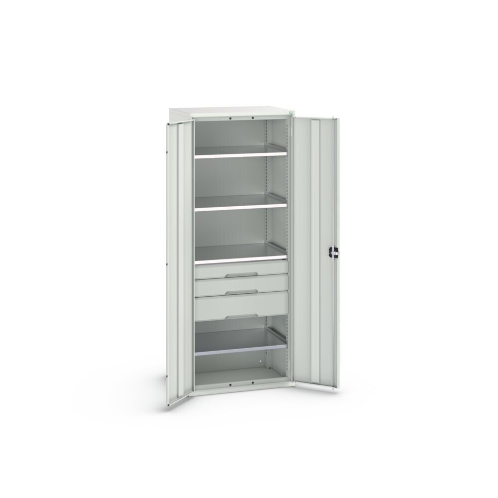 Produktabbildung Nr. 3: bott verso Flügeltürschrank mit Schubladen, mit 4 Fachböden und 3 Schubladen, BxTxH: 800 x 550 x 2000 mm