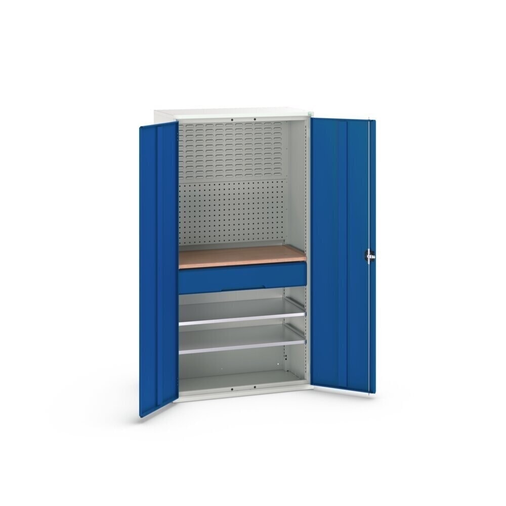 Produktabbildung Nr. 4: bott verso Flügeltürschrank mit 1 Schublade, mit 2 Fachböden und Rückwand, BxTxH: 1050 x550 x 2000 mm