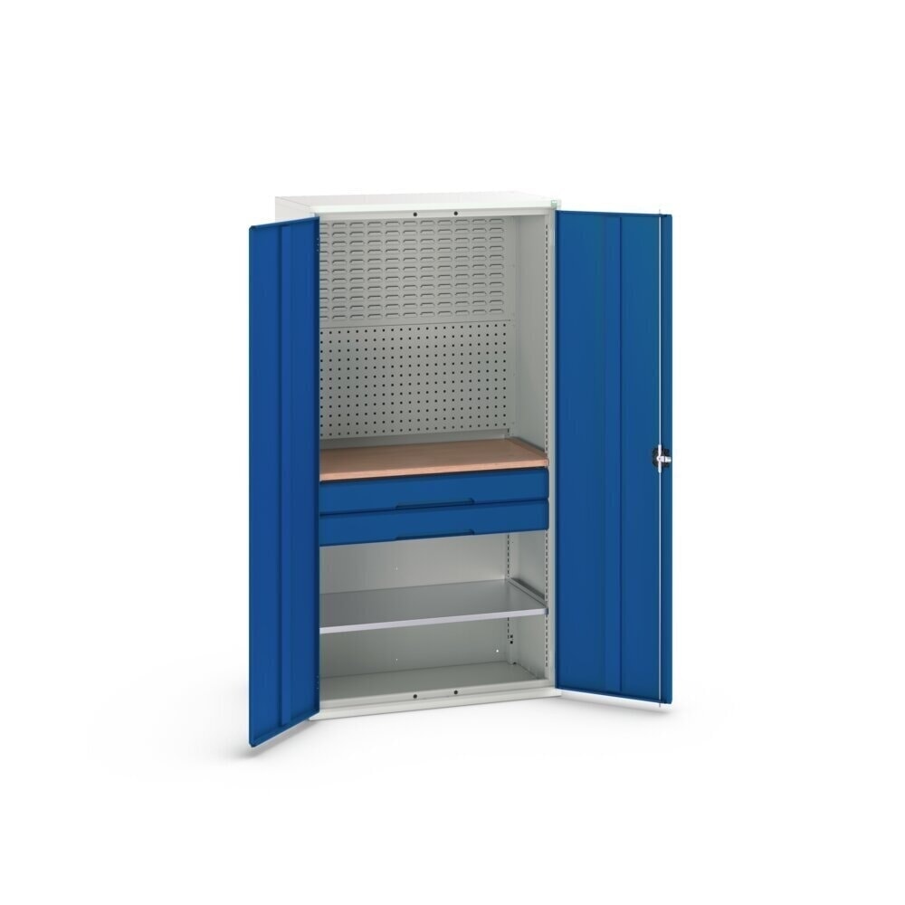 Produktabbildung Nr. 3: bott verso Flügeltürschrank mit 2 Schubladen, mit 2 Fachböden und Rückwand, BxTxH: 1050 x550 x 2000 mm