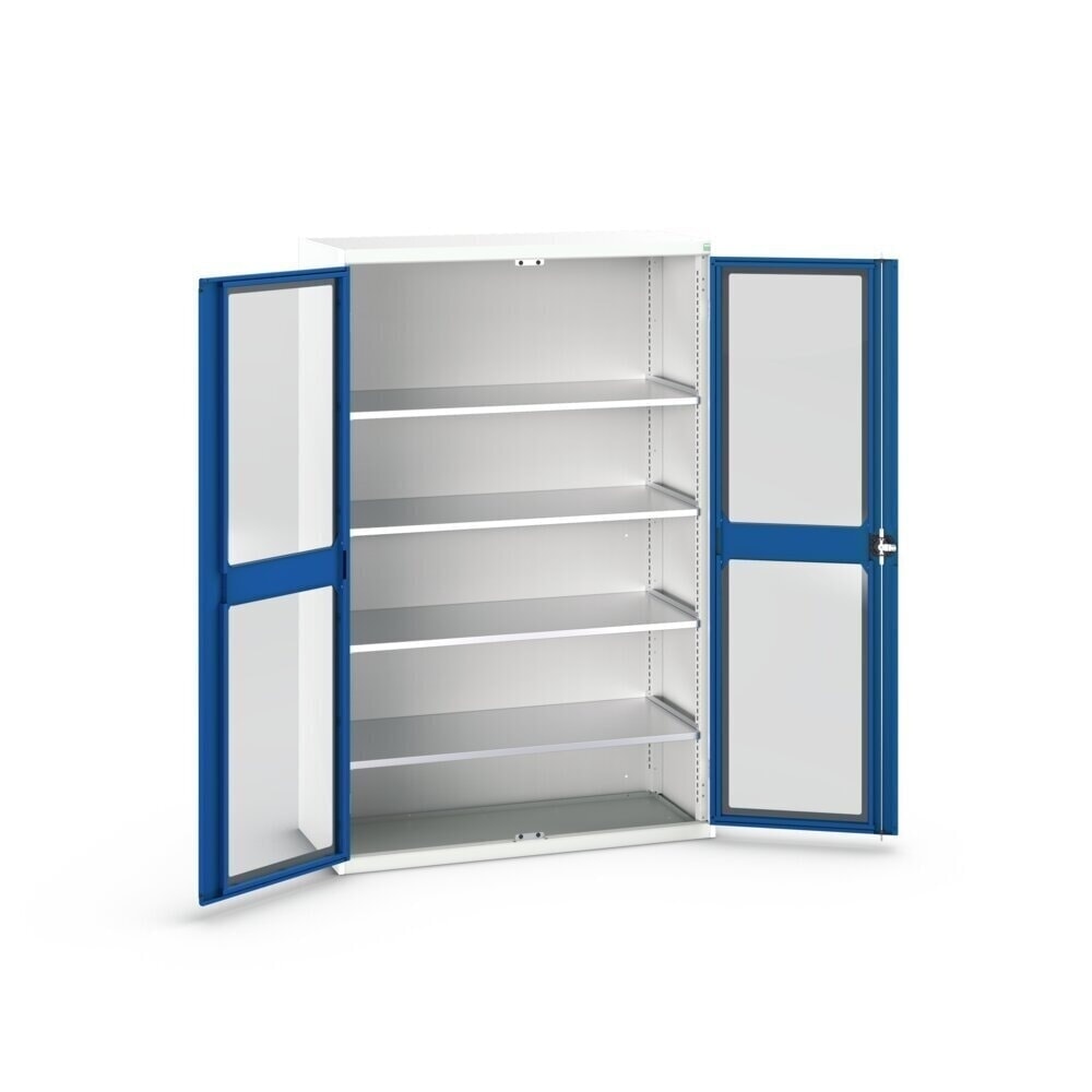 Produktabbildung Nr. 3: bott verso Flügeltürschrank mit Sichtfenster, mit 4 Fachböden, BxTxH: 1300 x 550 x 2000 mm