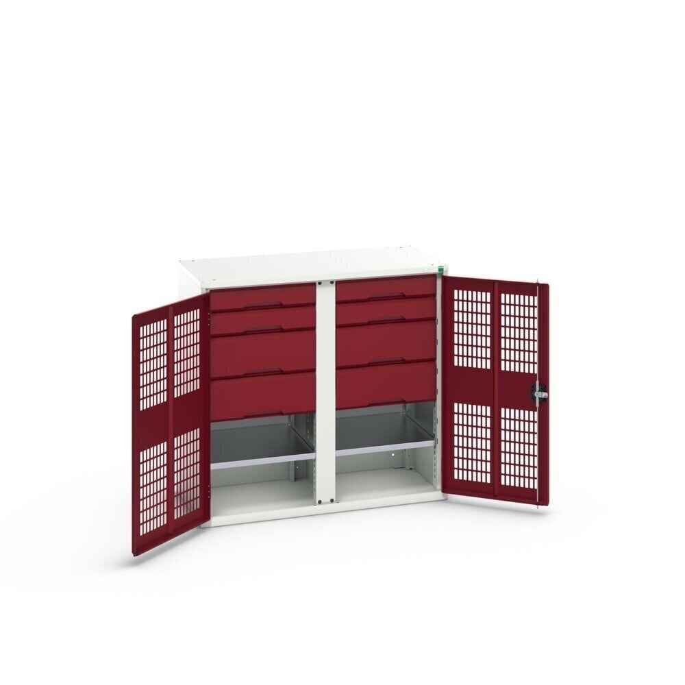Produktabbildung Nr. 2: bott verso Kleiderspind mit Belüftung, mit 2 Fachböden, 8 Schubladem, Trennwand, BxTxH: 1050 x 550 x 1000 mm
