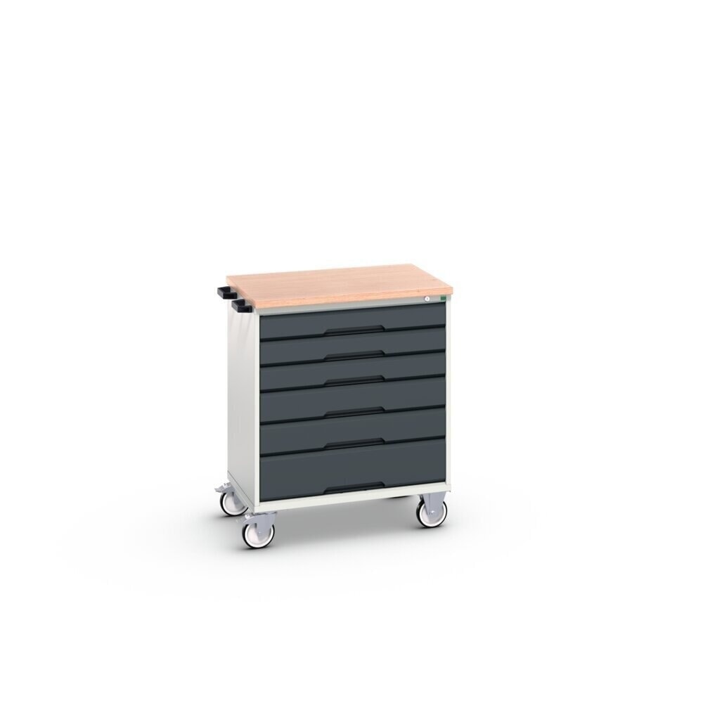 Produktabbildung Nr. 2: bott verso Werkstattwagen, mit 6 Schubladen und Multiplex Top, BxTxH: 800 x 600 x 980 mm