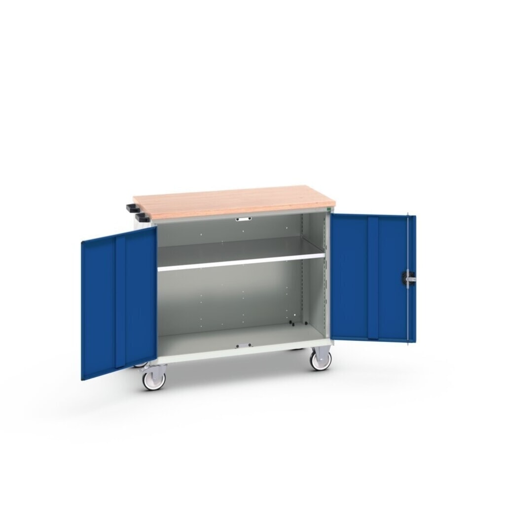 Produktabbildung Nr. 2: bott verso Werkstattwagen, mit 2 Türen, Fachboden und Multiplex-Top, BxTxH: 1050 x 600 x 980 mm