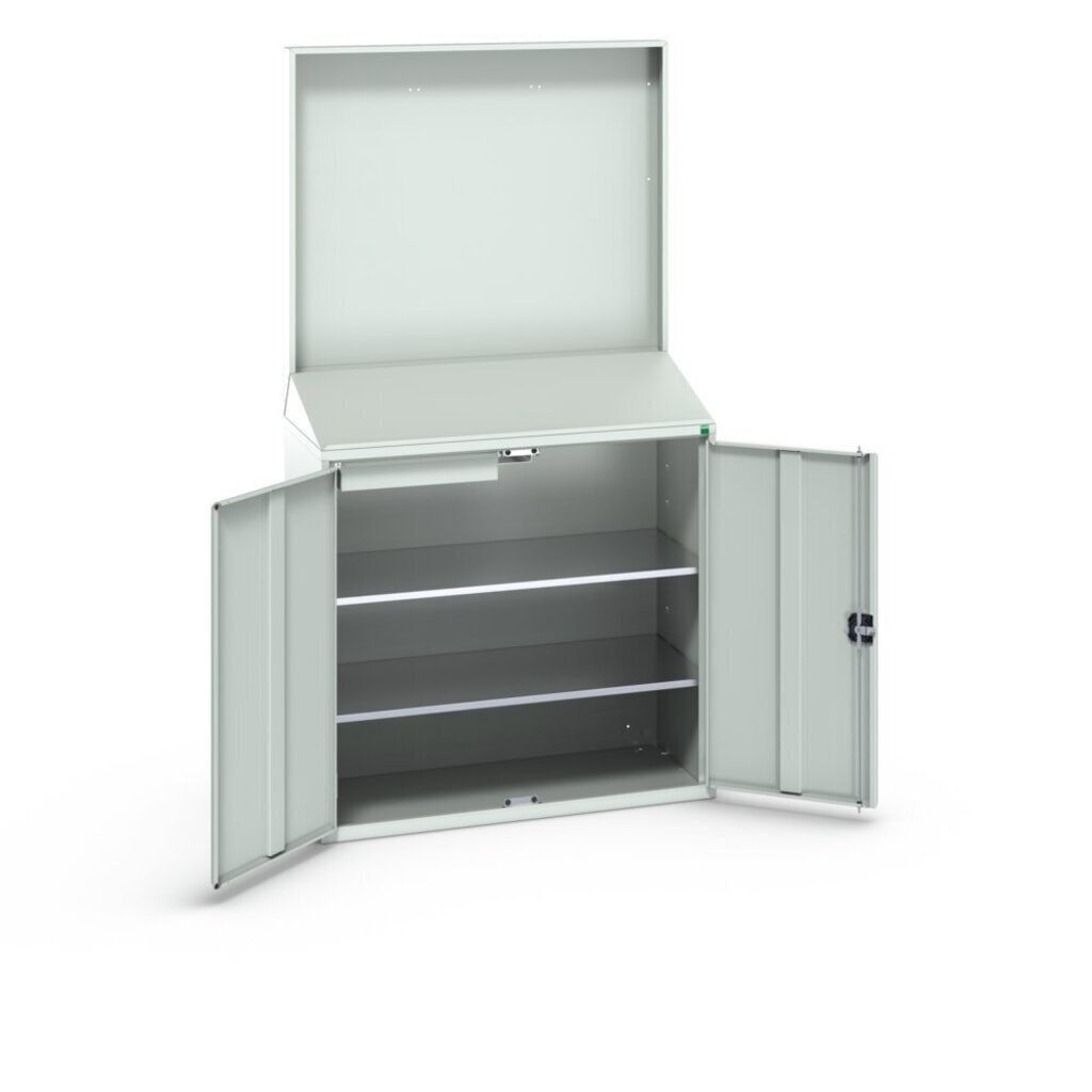 bott verso Economy Pult mit glatter Rückwand, mit 2 Fachböden, 1 Schublade, BxTxH: 1050 x550 x 2000 mm Produktabbildung Nr. 2: bott verso Economy Pult mit glatter Rückwand, mit 2 Fachböden, 1 Schublade, BxTxH: 1050 x550 x 2000 mm