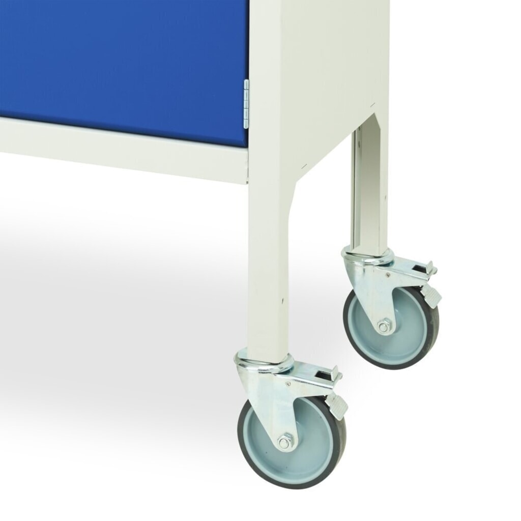 bott verso Montagewagen, mit 2 Türen, Fachböden und Multiplex-Top, BxTxH: 1050 x 600 x 980 mm Produktabbildung Nr. 3: bott verso Montagewagen, mit 2 Türen, Fachböden und Multiplex-Top, BxTxH: 1050 x 600 x 980 mm