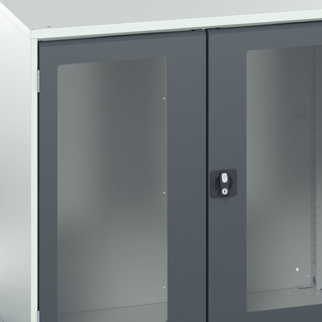 bott verso Flügeltürschrank mit Sichtfenster, mit 4 Fachböden, BxTxH: 525 x 350 x 2000 mm Produktabbildung Nr. 7: bott verso Flügeltürschrank mit Sichtfenster, mit 4 Fachböden, BxTxH: 525 x 350 x 2000 mm