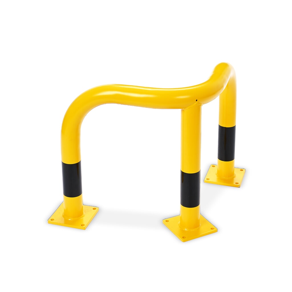 Steinbock® Eck-Rammschutzbügel, Innenbereich, HxL 600 x 600 mm, Ø 76 mm Produktabbildung: Steinbock® Eck-Rammschutzbügel, Innenbereich, HxL 600 x 600 mm, Ø 76 mm