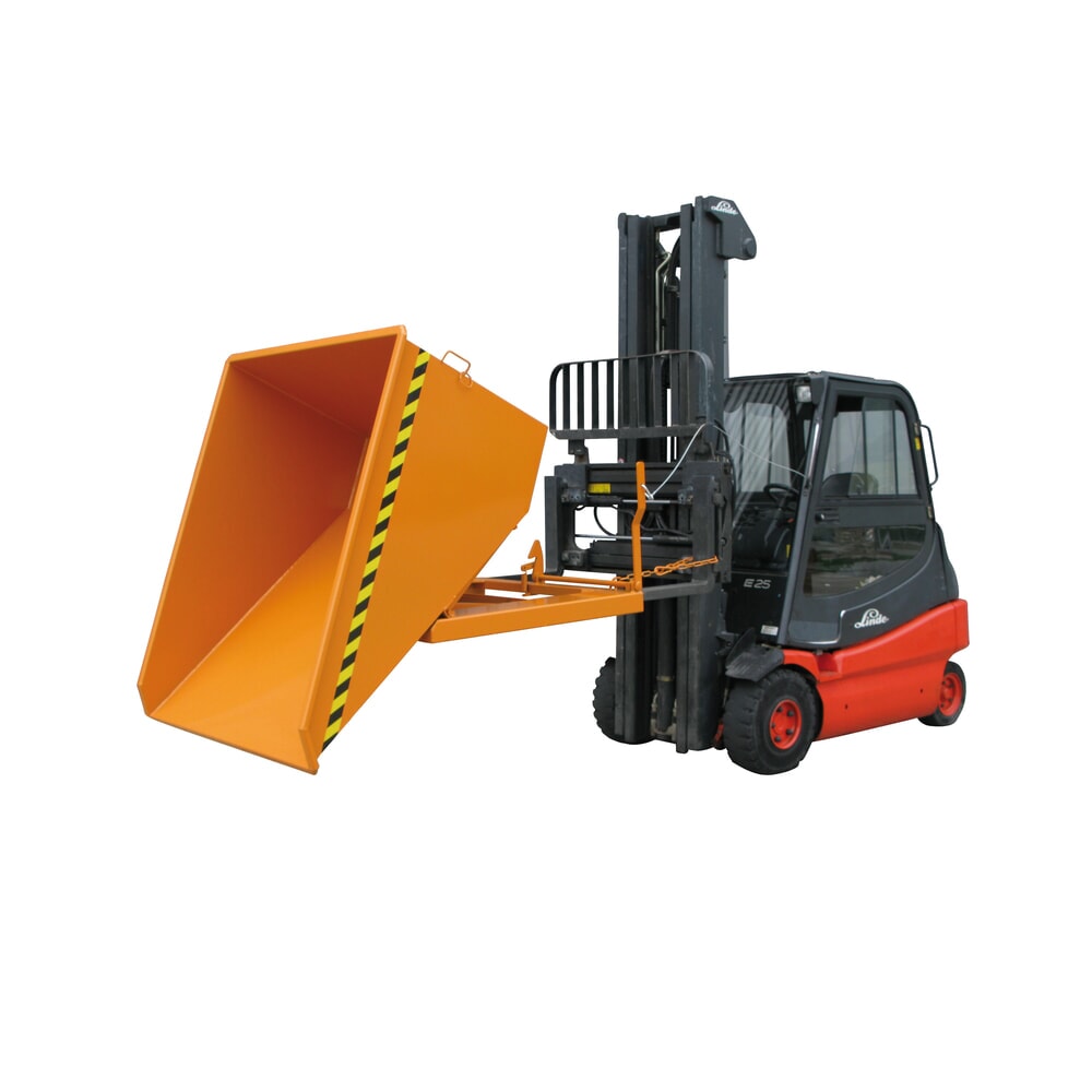 Produktabbildung Nr. 7: Eichinger® Kippbehälter in niedriger Bauhöhe, 1000 kg, 300 Liter, reinorange