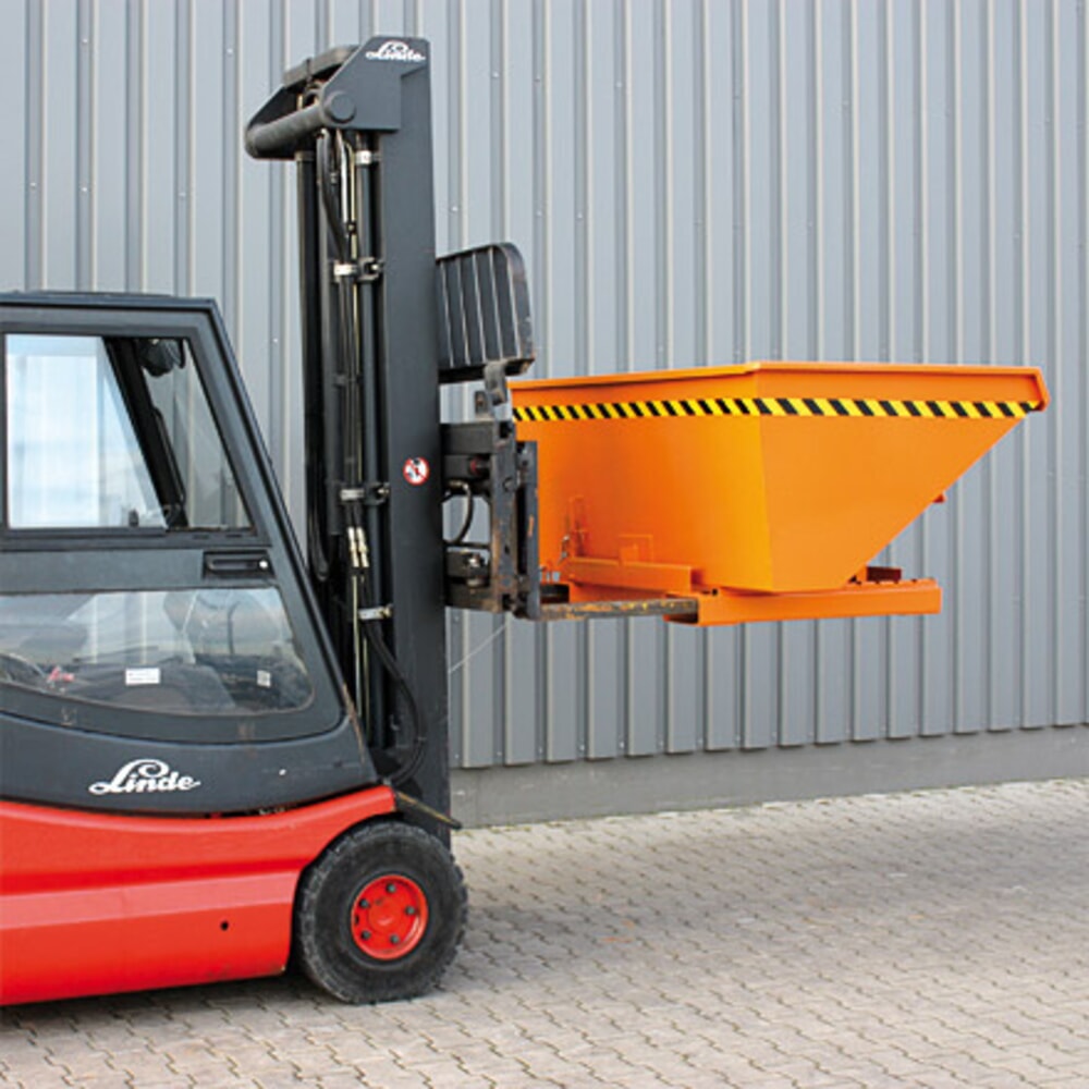 Produktabbildung Nr. 6: Eichinger® Schwerlast-Kippbehälter mit Abrollkufen, 1500 kg, 1250 Liter, anthrazitgrau