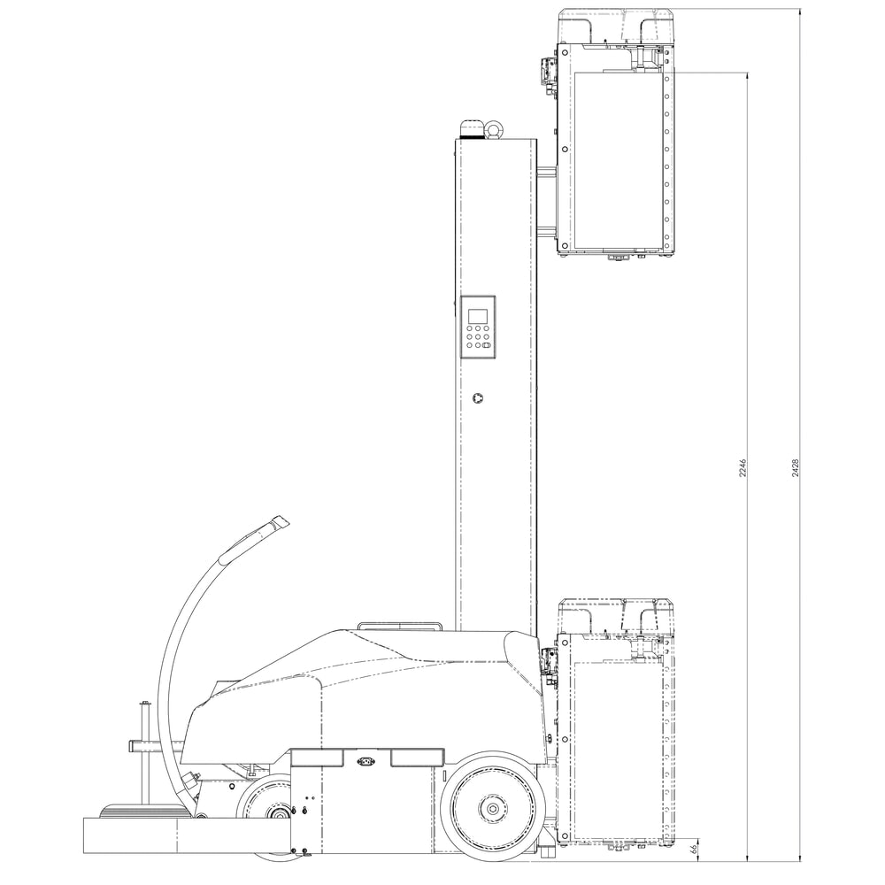 Produktabbildung Nr. 12: Cyklop® Stretchroboter Cyklobot, tabletgesteuerte Konfiguration PS-G, Höhe 2200 mm, Pre-Stretch 150%, fixe Zahnradpaarung, 1x Motor